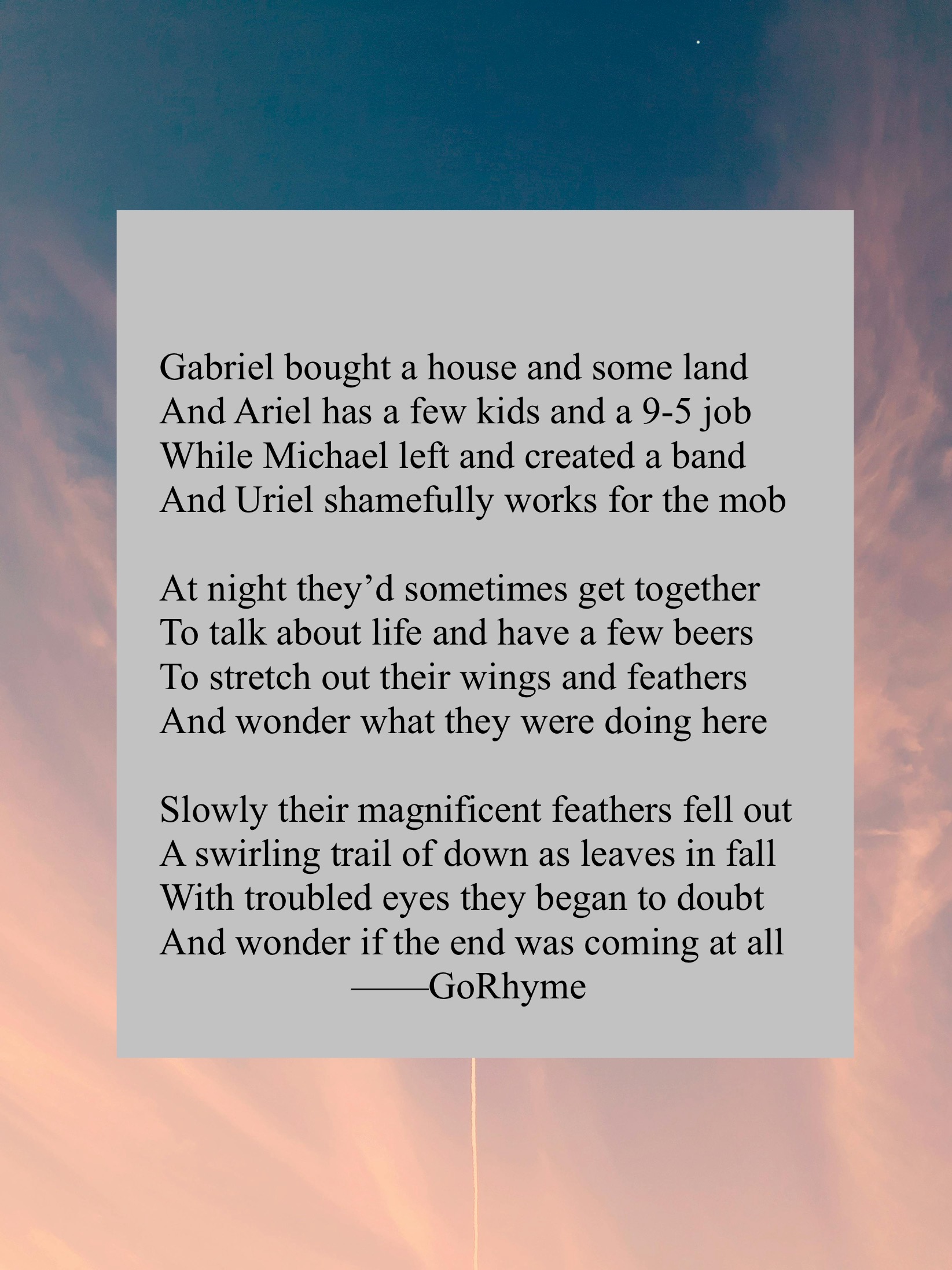 Poetry by Kelly Gray